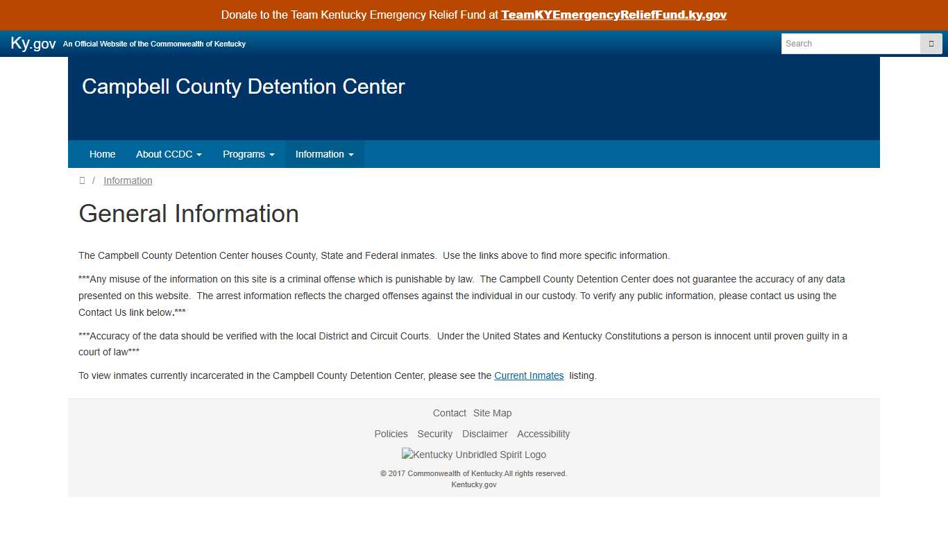 General Information - Campbell County Detention Center